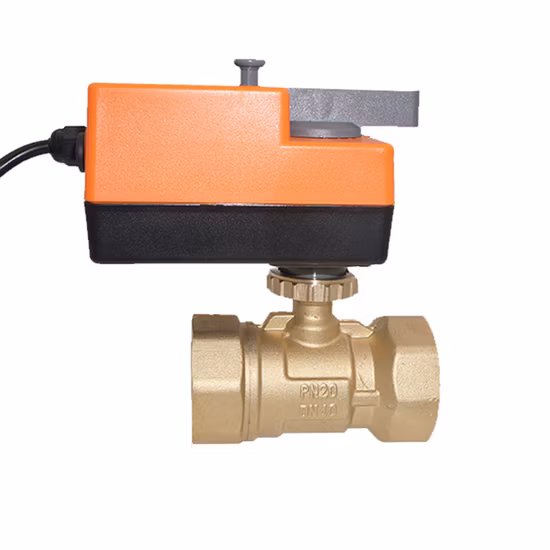 Válvula de esfera motorizada elétrica do controle motorizado da válvula de bronze elétrica do tratamento da água de Winvall