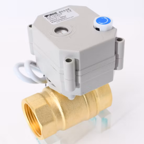 Hot 1′ ′ Bsp/NPT AC/DC9-24V Electric 2-Way Brass Motorized Ball Valve