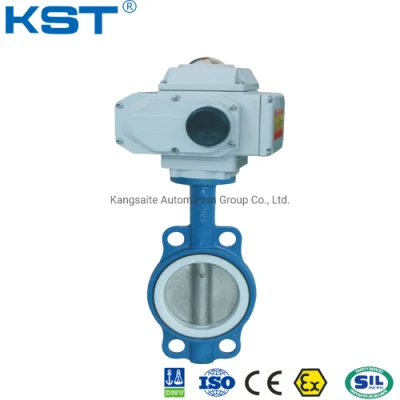 Válvula borboleta excêntrica de preço operado por motor Kst/Kt/OEM para uso industrial de wafer